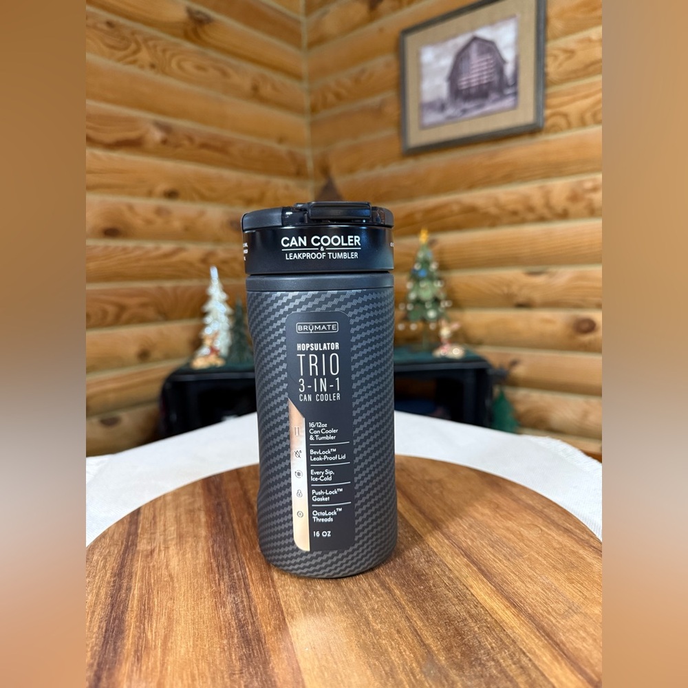 CARBON FIBER 100% Leakproof Brumate Hopsulator TRIO 3-in-1 Can Cooler * Lmtd Ed